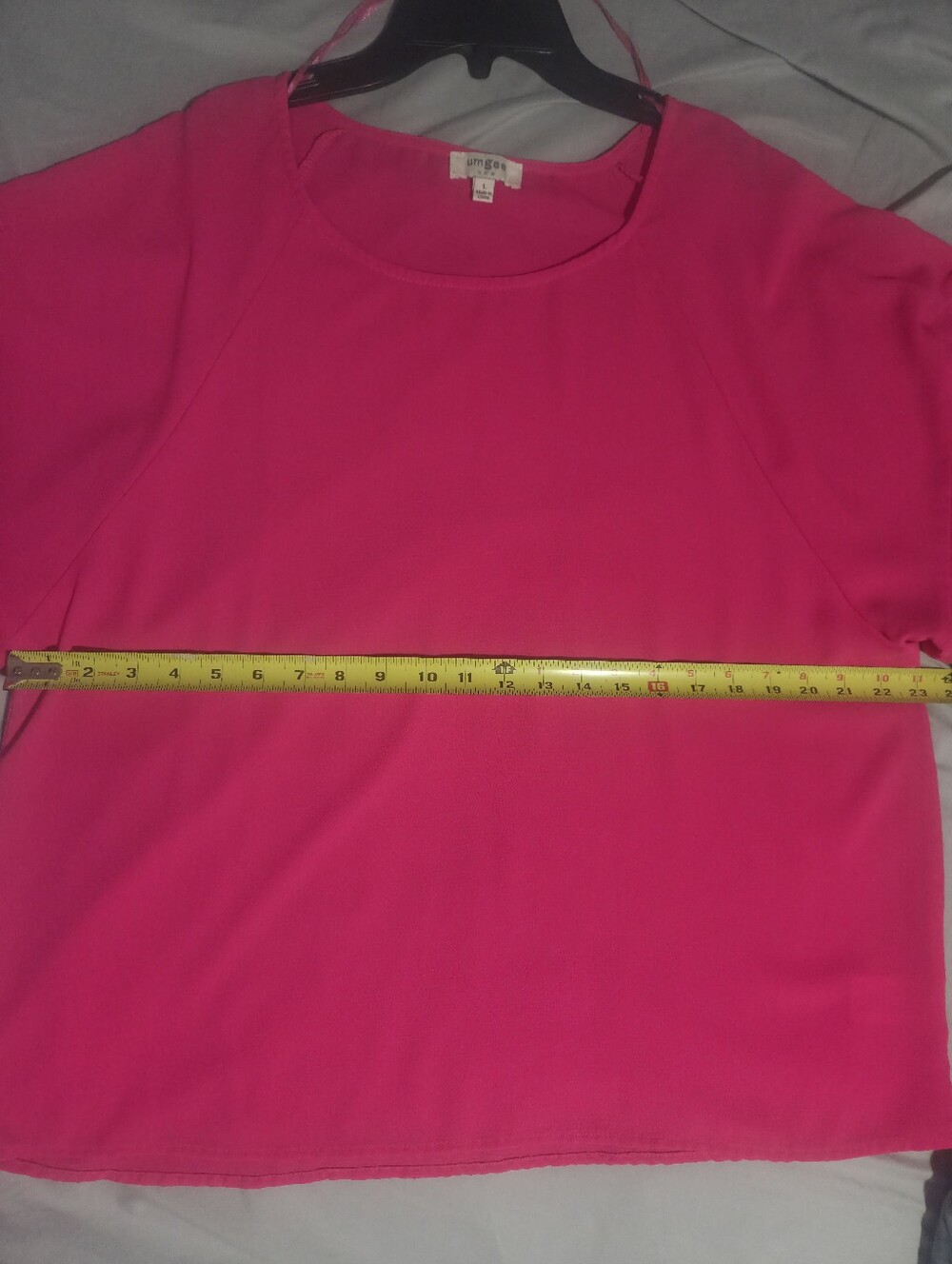 Umgee Fuchsia Layered Ruffle Sleeve Blouse - Picture 6 of 6